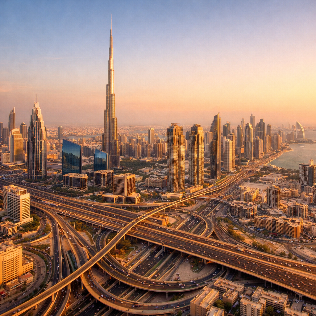 Skyline Дубая и районы с доходностью